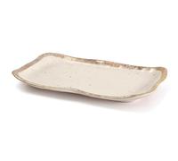 Plateau rectangulaire en mélamine Earth 29 x 17,5 x 3 cm. Conçu pour servir des aliments et une utilisation quotidienne dans la cuisine ou la table.