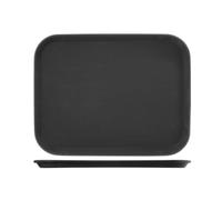Plateau rectangulaire en Plastique Noir antidérapant cm40x30