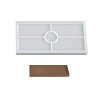 Plateau rectangulaire en silicone flexible et robuste pour bijoux, pâtisserie, chocolat, avec motifs faciles à démouler