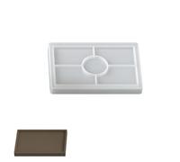 Plateau rectangulaire en silicone pour bijoux, cosmétiques, pâtisserie, chocolat, avec motifs réutilisables, plateau décoratif en silicone pour travaux manuels
