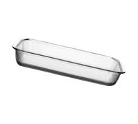 Plateau rectangulaire en verre borosilicate transparent pour four et micro-ondes - Passe au micro-ondes - Plateau rectangulaire en verre borosilicate avec bords arrondis - Utilisation familiale