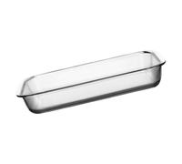 Plateau rectangulaire en verre facile à nettoyer pour four à micro-ondes avec bords arrondis pour une utilisation familiale
