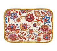 Les Jardins de la Comtesse - Grand plateau de présentation rectangulaire en mélamine fleuris 45 x 32 cm - Collection Jaipur