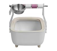 Plateau récupérateur de déchets d'animaux domestiques, support de toilettes pour oiseaux, outil d'apprentissage de la propreté, station de broyage des pattes, tasse d'alimentation en acier inoxydable