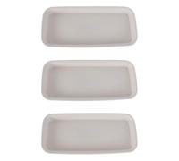 Plateau Récupérateur Rectangulaire pour Pots de Fleurs, Lot 3 Pièces | Plastique Polypropylène, Fond Plat Antidérapant, Usage Balcon et Extérieur, pour Semis et Succulentes