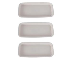Plateau Récupérateur Rectangulaire pour Pots de Fleurs, Lot 3 Pièces | Plastique Polypropylène, Fond Plat Antidérapant, Usage Balcon et Extérieur, pour Semis et Succulentes