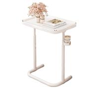 Plateau réglable avec porte-gobelet et plateau relevable - Grand bureau pour ordinateur portable pour canapés, chaises, fauteuils inclinables - Bureau de jeu portable et table d'appoint pour manger