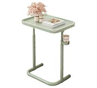 Plateau réglable avec porte-gobelet et plateau relevable - Grand bureau pour ordinateur portable pour canapés, chaises, fauteuils inclinables - Bureau de jeu portable et table d'appoint pour manger