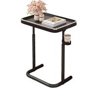 Plateau réglable avec porte-gobelet, plateau relevable - Grand bureau pour ordinateur portable, table d'appoint portable pour manger, jouer et plus encore