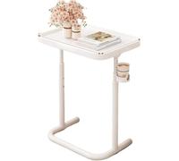 Plateau réglable avec porte-gobelet, plateau relevable - Grand bureau pour ordinateur portable, table d'appoint portable pour manger, jouer et plus encore