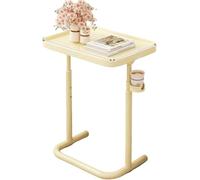 Plateau réglable avec porte-gobelet, plateau relevable - Grand bureau pour ordinateur portable, table d'appoint portable pour manger, jouer et plus encore