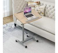 Plateau réglable pour petit déjeuner au lit avec panneau de densité jaune et tapis de souris roulettes verrouillables pour ordinateur portable pour une utilisation paresseuse au chevet et au bureau à