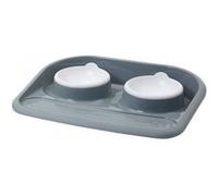 Nobby Butler Plateau avec Gamelles pour Chien Gris 2 x 300 ml