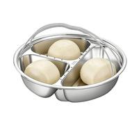 Plateau Repas Compartimenté - Plat de Présentation en Acier Inoxydable avec Poignée - Plateau portion pour amuse-bouches,pour la maison, les soirées, les rassemblements, le camping, les pique-niques