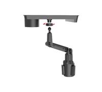 Plateau Repas pour Voiture, Plateau Tournant 360° pour Porte-Gobelet, Tablette Amovible Anti-Choc 360° Rotatif pour Conduite Camion Déjeuner sur Route