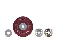3M Rondelle d'appui haute performance 64860 – 115 mm M14, nervurée, rouge, très dure, 1 pièce