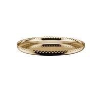 Plateau Rond Alessi Edges 35 cm Acier inoxydable ITM09 BR Laiton