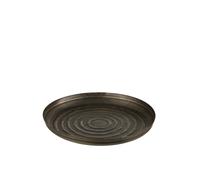 Plateau rond avec bords en métal bronze D40cm J-Line