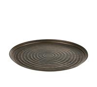 Plateau rond avec bords en métal bronze D60cm J-Line