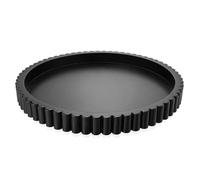 Plateau rond avec bords nervurés Finition bois noir 27,9 cm Parfait pour salon table basse console - Accessoire de décoration d'intérieur élégant