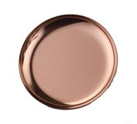 Plateau rond compact pour bijoux et maquillage - Solution de rangement élégante en acier inoxydable pour vos essentiels (or rose)