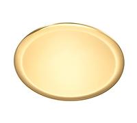 Plateau Rond doré en Acier Inoxydable & Plateau de Rangement de Bijoux & Plateau de Rangement de cosmétiques & Plateau de présentation & Plateau de Service. Or, diamètre 28 cm/11,02 Pouces.