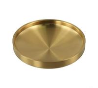 Plateau rond double couche en acier inoxydable avec isolation thermique et construction renforcée, équipé d'une base antidérapante pour plus de stabilité et de sécurité (17 cm)