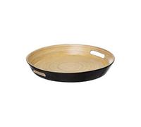 Plateau Rond en Bambou "Modern" 42cm Charbon