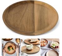 Plateau Rond en Bois d'Acacia 15 cm Vendos85