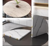 Plateau rond en bois robuste avec charnières métalliques - Table basse ou table de jeu - Grande surface circulaire durable pour une utilisation polyvalente