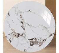 Plateau rond en marbre de 61 cm, 71,1 cm, 81,3 cm, 91,4 cm, 101,6 cm, plateau tournant multifonctionnel pour la maison, les fêtes, l'hôtel (gris, 71,1 cm)