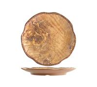 Plateau rond en mélamine H&H pour décoration en bois 25,5 cm mélamine