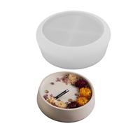 Plateau rond en résine robuste en silicone facile à démouler pour travaux manuels, supports de bijoux et porte-assiettes décoratives