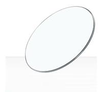 Plateau rond en verre trempé de 91,4 cm d'épaisseur en verre transparent pour salle à manger et tables basses, idéal pour la maison et le bureau (55 cm)