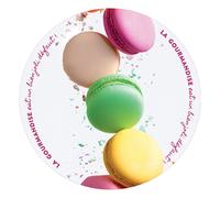 Plateau rond en verre trempé macaron 32 cm Pradel Excellence