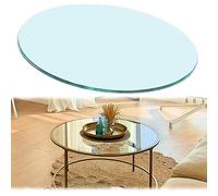 Plateau rond en verre trempé transparent - 350 mm, 400 mm, 500 mm pour cuisine et salle à manger - Surface en verre élégante pour tables basses et tables en bois - Design élégant