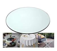 Plateau rond en verre trempé transparent pour table basse en rotin, 880 mm, haute dureté, 9 mm d'épaisseur, résistant à la chaleur, bord biseauté