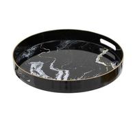 Atmosphera - Plateau rond Milano effet marbre D32,8cm - Modèle a