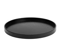 Plateau rond noir en bois noir 27cm