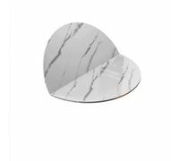 Plateau rond pliable en bois - 90 cm - Extension de place pour dîners de famille et banquets - Plateau tournant de rechange multifonction (motif pierre sans pieds)