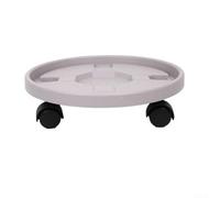 Plateau rond pour pot de fleurs mobile pour un mouvement sans effort des plantes dans n'importe quel espace (30 cm de diamètre gris)