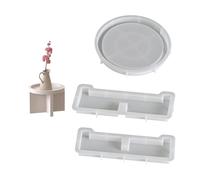Plateau rond pratique en silicone souple avec base robuste, idéal pour la décoration de table à manger et les événements, usage quotidien, artisanat fait à la main