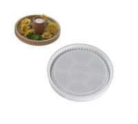 Plateau rond pratique en silicone souple avec base robuste, idéal pour la décoration de table à manger et d'événements au quotidien