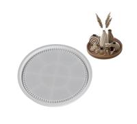 Plateau rond pratique en silicone souple avec base robuste, idéal pour la décoration de table à manger et d'événements au quotidien