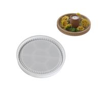Plateau rond pratique en silicone souple avec base robuste, idéal pour la table de salle à manger et les événements, usage quotidien. Silicone souple