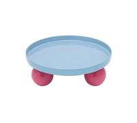 Plateau rond Present Time Double Funky Bleu 20x7x2x20 cm