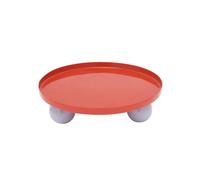 Plateau rond Present Time Double Funky Rouge 25x6,5x5x25 cm