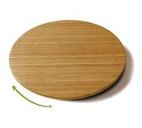 Plateau rond rotatif, plateau de service tournant, plat rond rotatif de table en bambou - Diamètre 35 x Hauteur 2.5 cm -JUANIO- Autre G