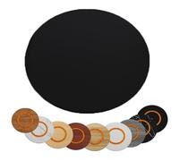 Plateau rotatif en bois extra large de 100 cm - Plateau de service rond avec 6 styles et 12 tailles (noir, 50 cm) pour salle à manger, cuisine et fêtes