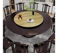 Plateau Rotatif En Bois Rond, Grand Plateau Tournant De Table À Manger, Plaque De Service Rotative, Assiette De Service Rotative, Roulement Silencieux, Table De Jardin ( Color : E , Size : 70cm-28in )